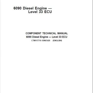 John Deere 6090 Diesel Engine Level 33 ECU Service Repair Manual