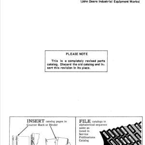 John Deere 30 Forklift Attachements Parts Catalog Manual