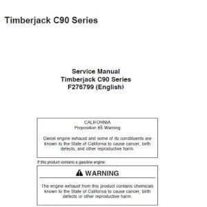 Timberjack C90 Series Delimber Service Repair Manual
