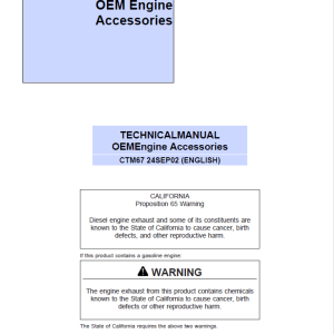John Deere OEM Engine Accessories Service Repair Manual