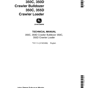 John Deere 350C, 355D Crawler Tractor Service Manual
