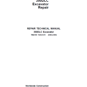 John Deere 350DLC Excavator Repair Service Manual