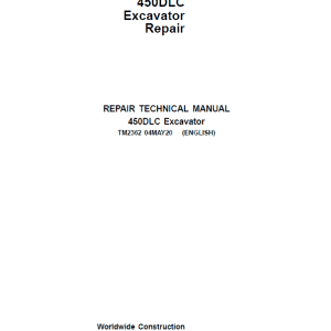 John Deere 450DLC Excavator Repair Service Manual