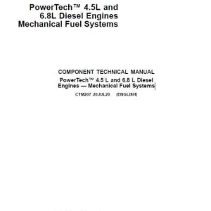 John Deere PowerTech 4.5L, 6.8L Diesel Engines Component Technical Manual