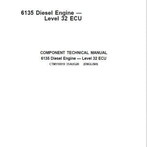 John Deere 6135 Diesel Engine Level 32 ECU Service Repair Manual