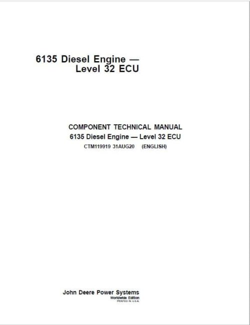 John Deere 6135 Diesel Engine Level 32 ECU Service Repair Manual
