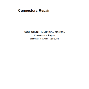 John Deere Connectors Repair Component Technical Manual