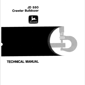 John Deere 550 Crawler Bulldozer Service Manual TM1108