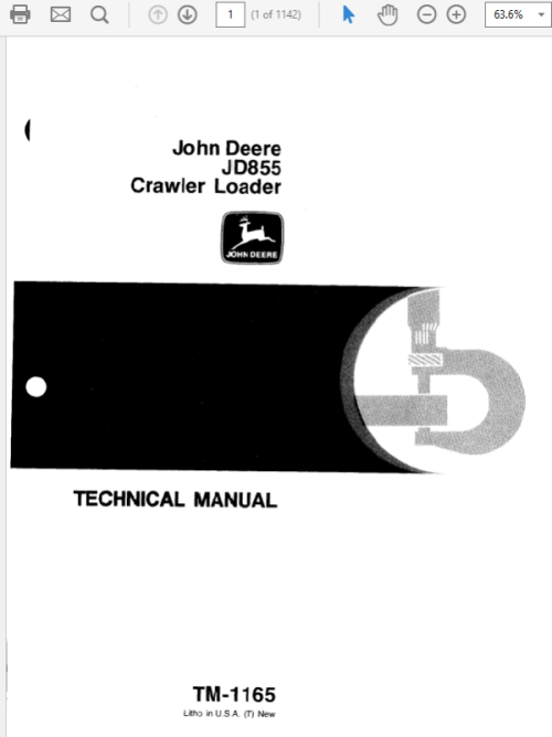 John Deere 855 Crawler Loader Service Manual