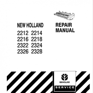 New Holland 2200, 2300 Series Haybine Header Repair Service Manual