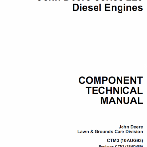 John Deere 220 Diesel Engines Service Manual