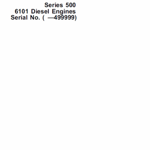 John Deere 500 Series 6101 Diesel Engines Manual