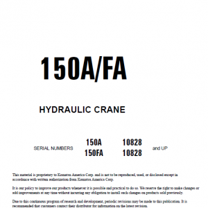 Komatsu 150A Service Manual