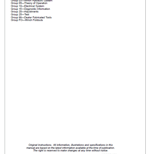 John Deere 40, 4000 Winches Component Technical Manual