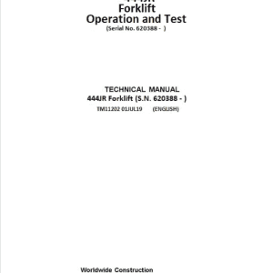 John Deere 444JR Forklift Service Manual