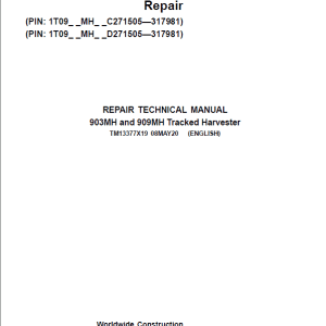 John Deere 909MH Harvester Repair Manual