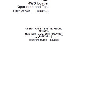 John Deere 724K 4WD Loader Service Manual