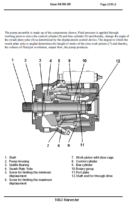 John Deere 1063 Harvester Service Manual