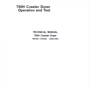 John Deere 700H Crawler Dozer Service Manual