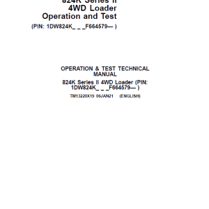 2-132 John Deere 824K 4WD Series II Loader Service Manual