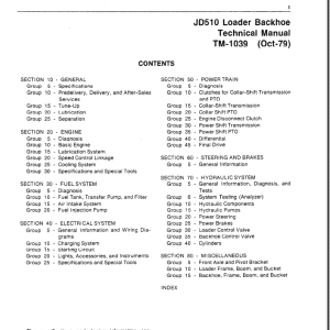 John Deere 510 Backhoe Loader Service Manual