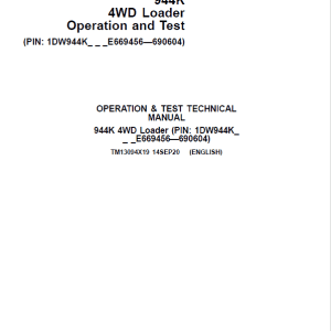 John Deere 944K 4WD Loader Repair Technical Manual