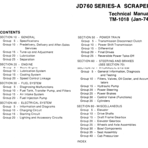 John Deere 760A Scraper Service Manual
