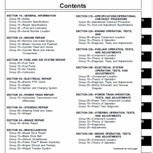 John Deere F510, F525 Front Mowers Technical Manual