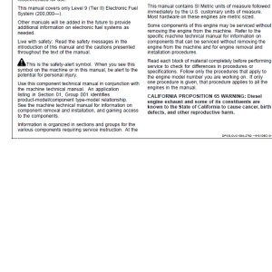 John Deere PowerTech 8.1L Diesel Engines Level 9 Electronic Fuel System With Denso Rail Repair Manual