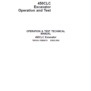John Deere 450CLC Excavator Repair Service Manual