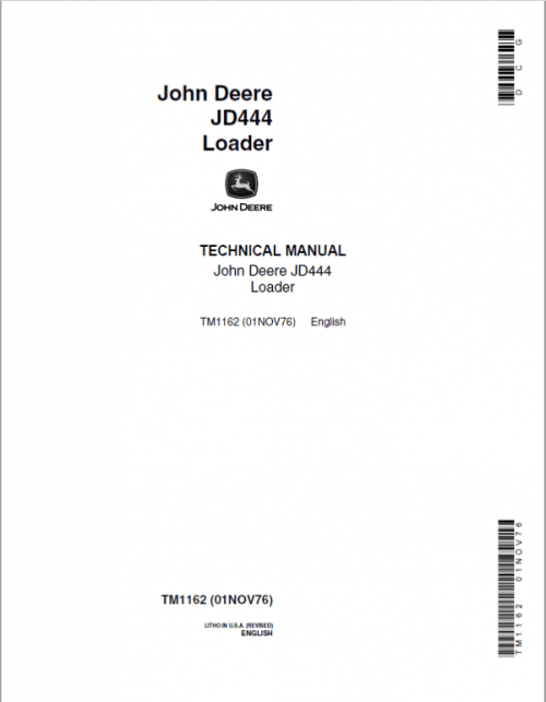 John Deere 444 Loader Repair Technical Manual