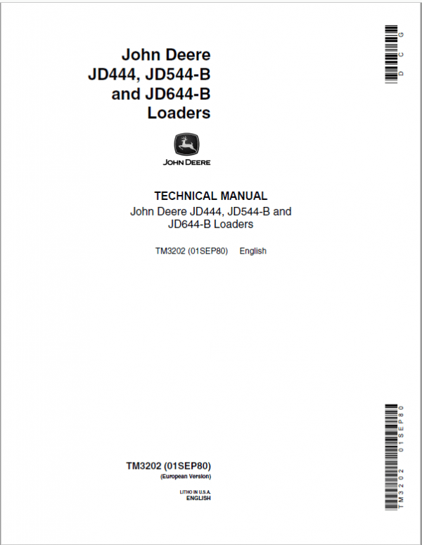 John Deere 544B Loader Repair Technical Manual