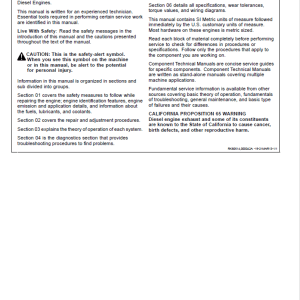 John Deere 4TNV84T and 4TNV86HT Diesel Engines Repair Manual