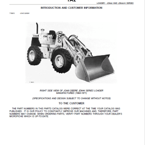John Deere 644, 644A Loader Parts Manual