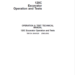 2-38 John Deere 120C Excavator Repair Service Manual