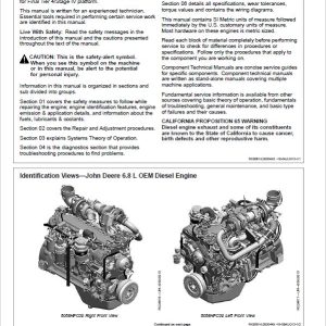 John Deere 6068 Diesel Engine Level 33 ECU Service Repair Manual