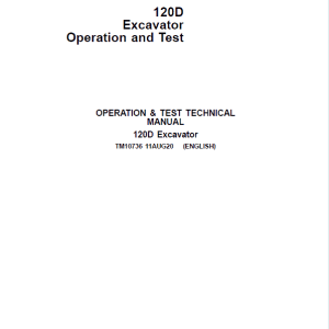 John Deere 120D Excavator Repair Service Manual