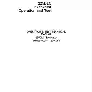 John Deere 225DLC Excavator Repair Service Manual