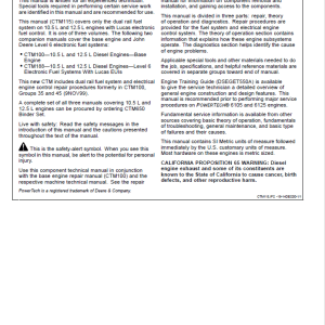 John Deere PowerTech 10.5L, 12.5L Diesel Engines Lucas Electronic Fuel Systems Repair Manual