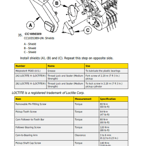John Deere 842, 852, 854, 862, 864 Forage Round Baler Service Repair Manual