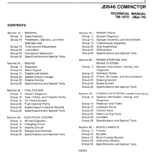 John Deere 646 Compactor Service Manual