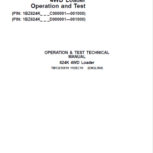 John Deere 624K 4WD Loader Service Manual