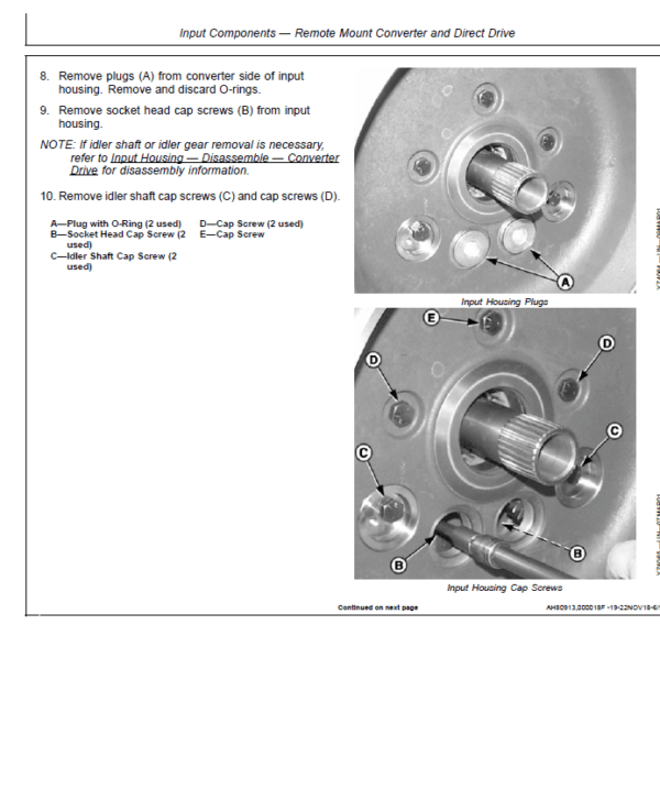 John Deere DF150, DF250 Transmissions Analog Valve Component Technical Manual