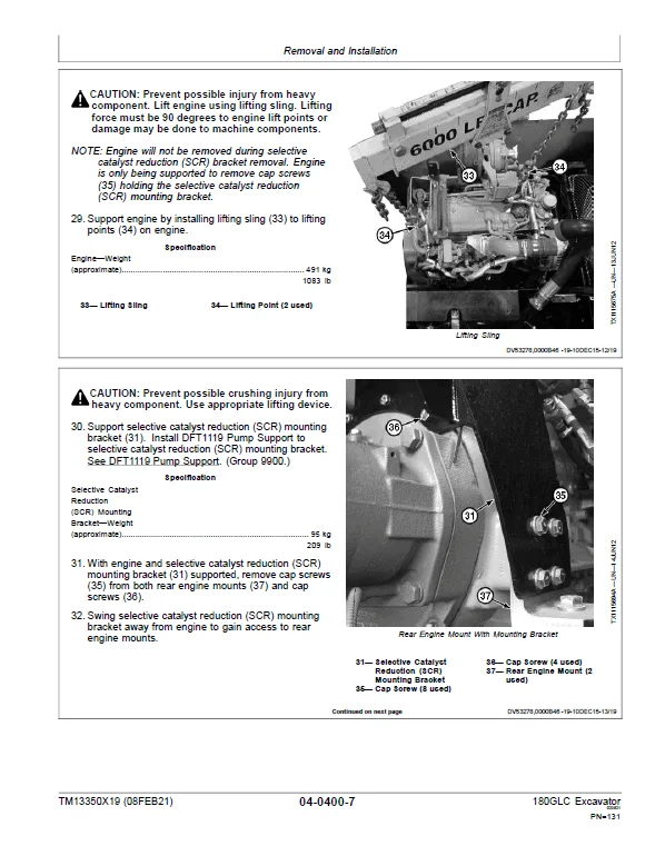 John Deere 180GLC Excavator Repair Service Manual TM