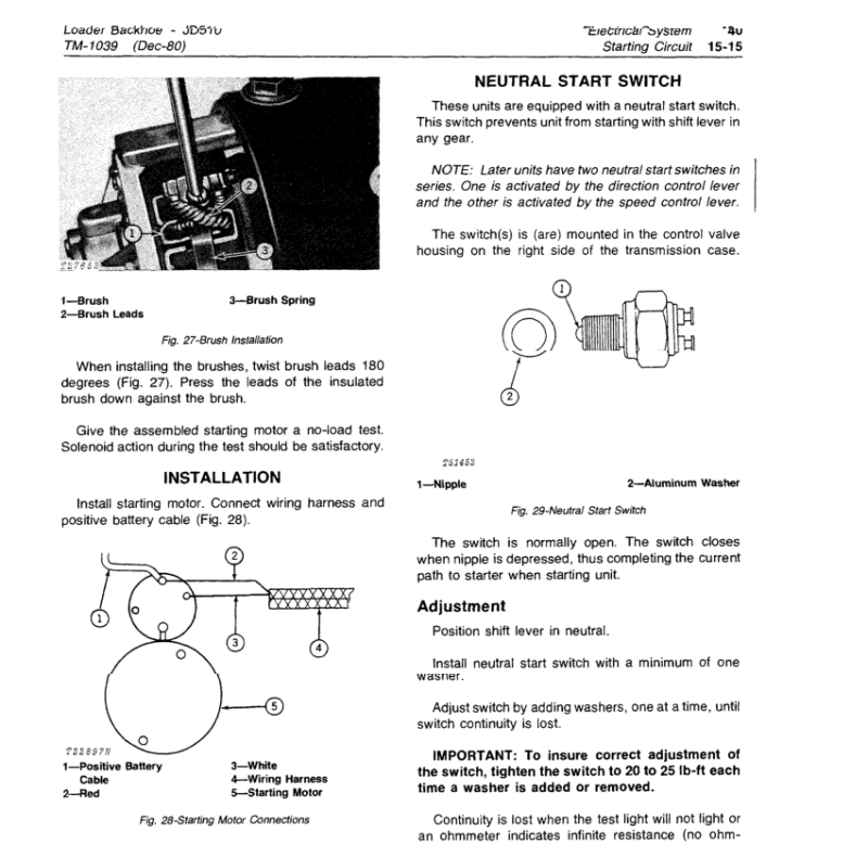 John Deere 510 Backhoe Loader Service Manual