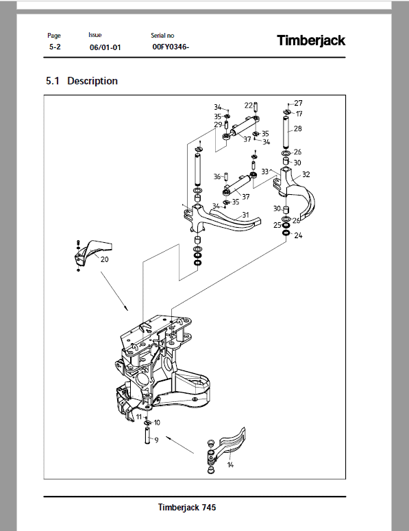 John Deere 745 Timberjack Harvester Head Repair Service Manual