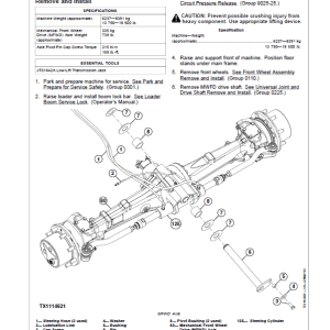 John Deere 210K Tractor Loader Repair Technical Manual
