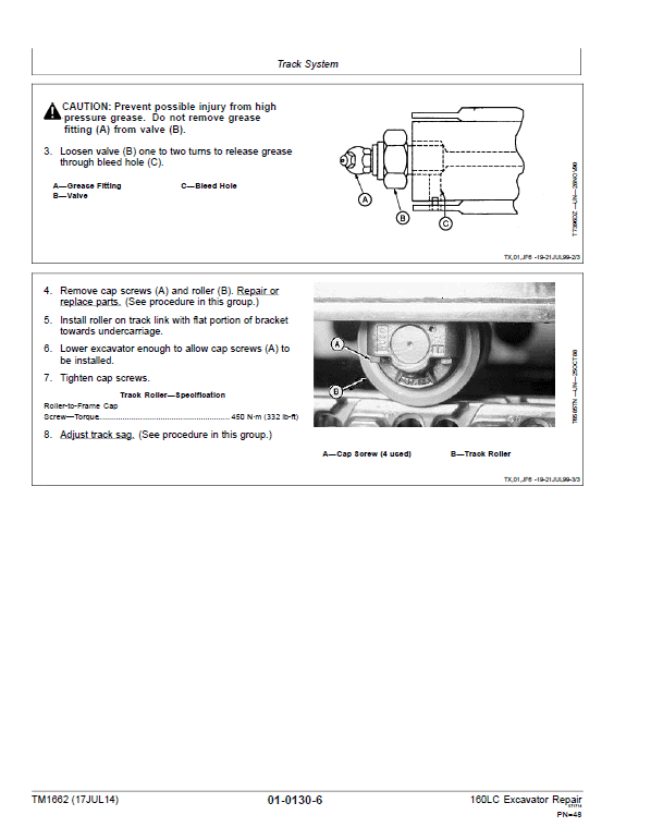 John Deere 160LC Excavator Repair Service Manual