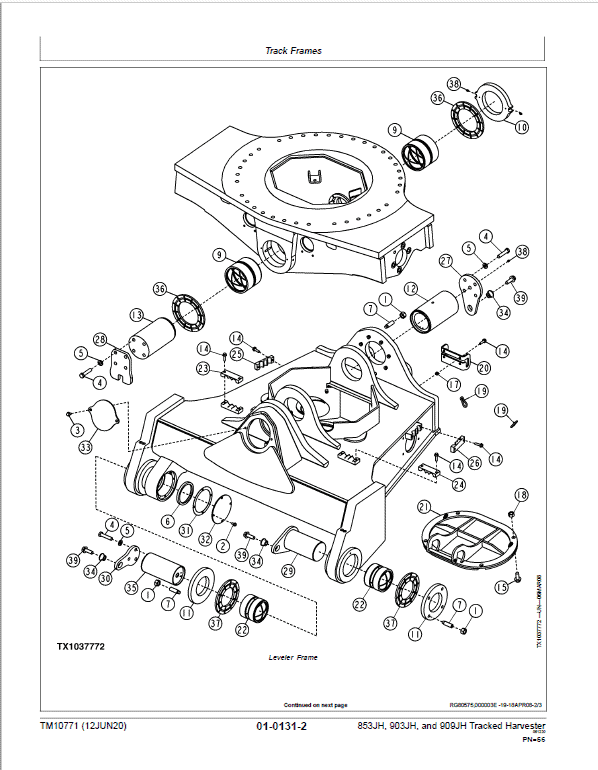 John Deere 853JH, 903JH, 909JH Tracked Harvester Repair Service Manual