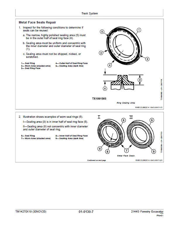 John Deere 2144G Forestry Excavator Repair Service Manual